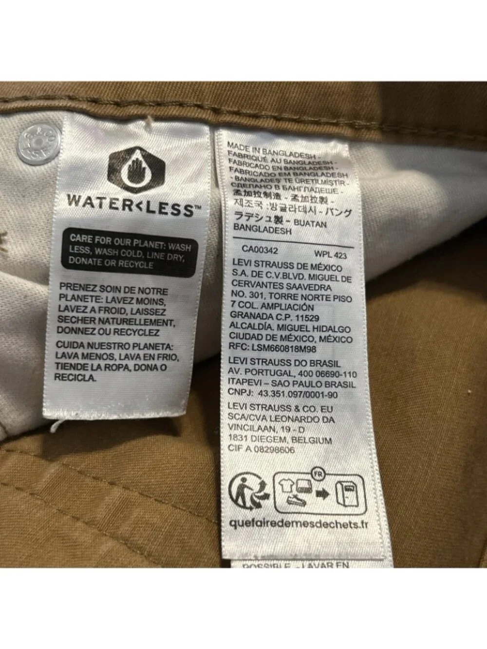 LEVI STRAUSS Men’s 541 Athletic Fit Stretch Cotton Denim Jeans 42x32 Brown 18181